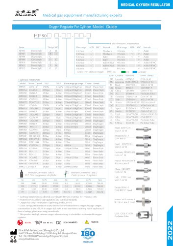 Blackfish,cylinder regulator,gas reducer,BF-FL,O2 reducer.