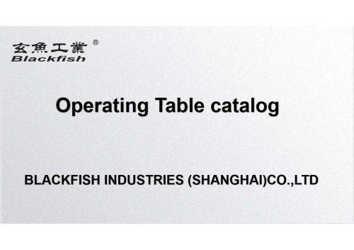 Blackfish Operating table,BFEOT