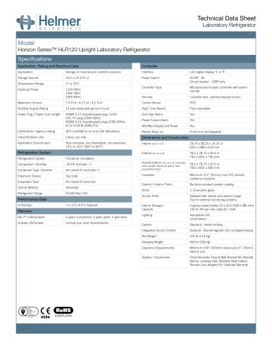 HLR120 Laboratory Refrigerator