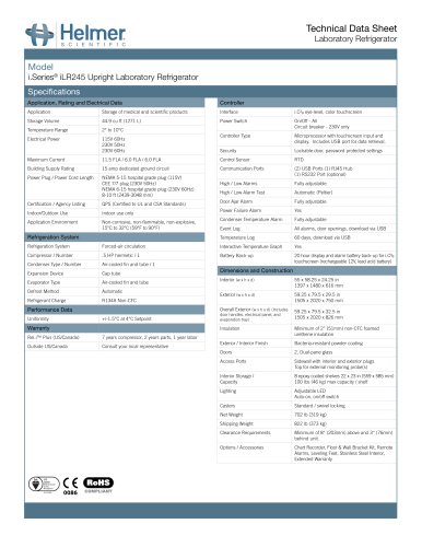 iLR245 Double Door Laboratory Refrigerator