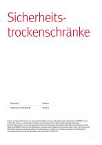 Sicherheitstrockenschränke  Serie FDL-3