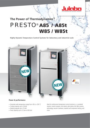 PRESTO A85 / A85t / W85 / W85t Process Circulators