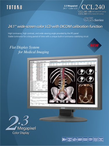 24.1" wide-screen color LCD with DICOM calibration function