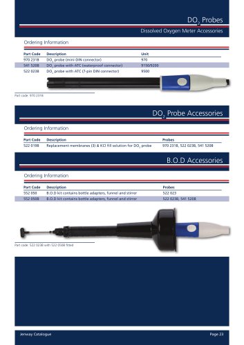 Dissolved Oxygen Bench Meter Accessories