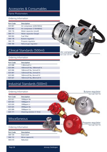 Flame Photometer Consumables and Accessories