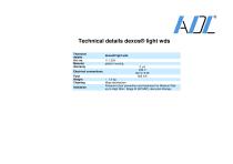 Technical details dexos® light wds