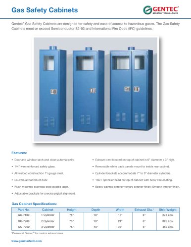 Gas Safety Cabinets