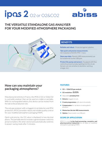 Ipos 2 Industrial Handheld Headspace gaz analyzer Abiss