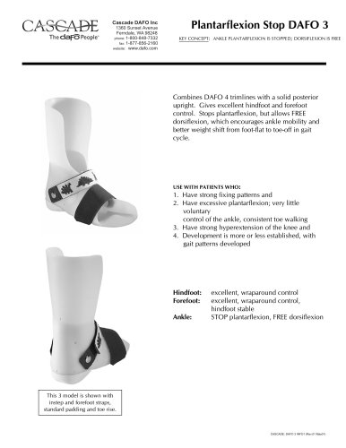 Plantarflexion Stop DAFO 3