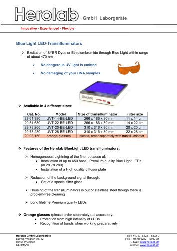 Blue Light LED-Transilluminators