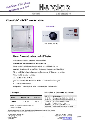 CleneCab - PCR Workstation