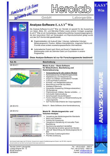 E.A.S.Y Win - Analyse-Software