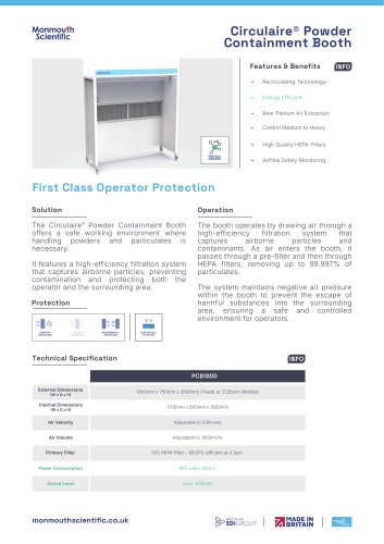 Circulaire&reg; Powder Containment Booth