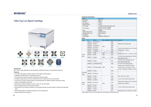 09-10 Table Top Low Speed Centrifuge-BKC-TL5B