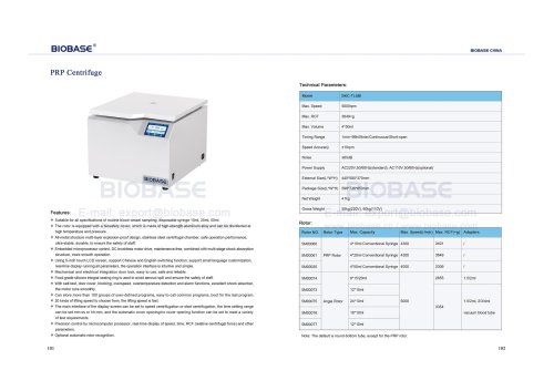 101-102 PRP Centrifuge BKC-TL5BI