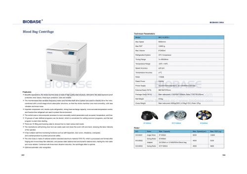 105-106 Blood Bag Centrifuge BKC-VL8RD-I