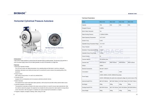 11-12 Horizontal Cylindrical Pressure Autoclave BKQ-H150