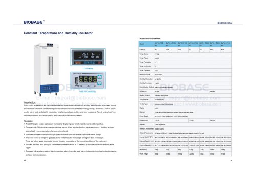 15-16 Constant Temperature and Humidity Incubator BJPX-HT80BII