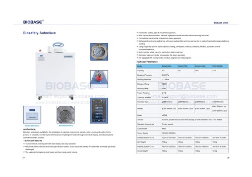 19-20 Biosafety Autoclave BKQ-B50BL、BKQ-B75BL