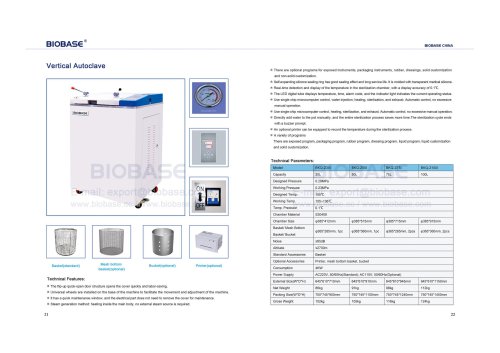 21-22 Vertical Autoclave BKQ-Z30I