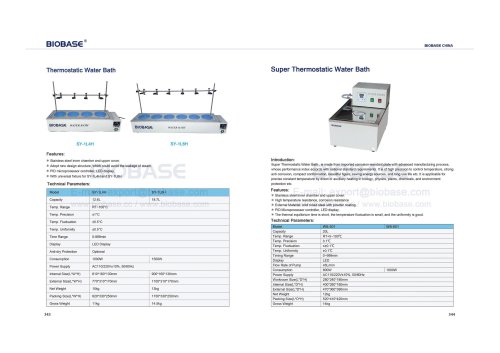 343-344 Thermostatic Water Bath & Super Thermostatic Water Bath