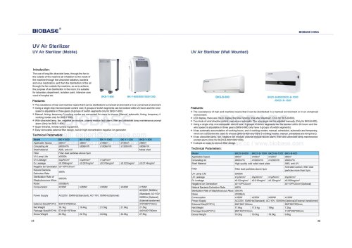 35-36 UV Air Sterilizer (Mobile) BK-Y-600 BK-Y-800