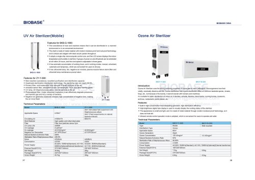 37-38  UV Air Sterilizer (Floor Standing)ZY-Y-800