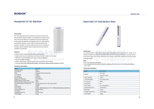 41-42 Ozone Air Sterilizer BK-Y-300