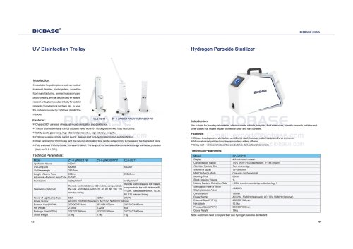 43-44 Hydrogen Peroxide Sterilizer ZY-G-GY15
