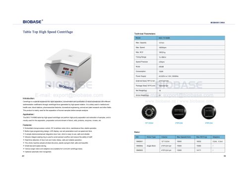 49-50 Table Top High Speed Centrifuge BKC-TH16MB