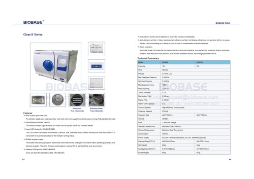 5-6 Table top autoclave BKMZA BKMZB