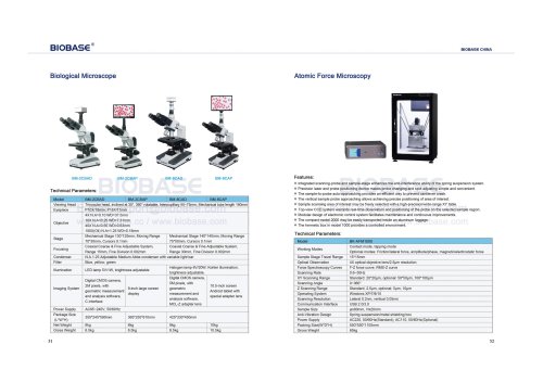 51-52 Biological Microscope & Atomic Force Microscopy 