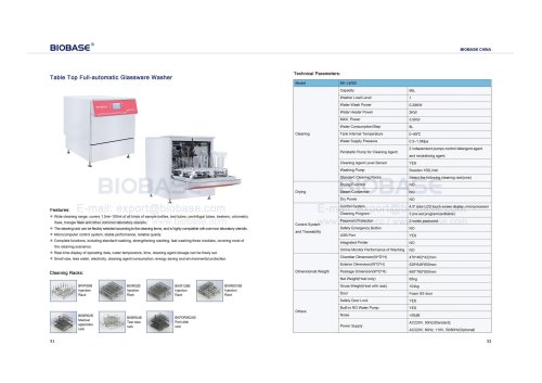 51-52 Table Top Full-automatic Glassware Washer BK-LW60