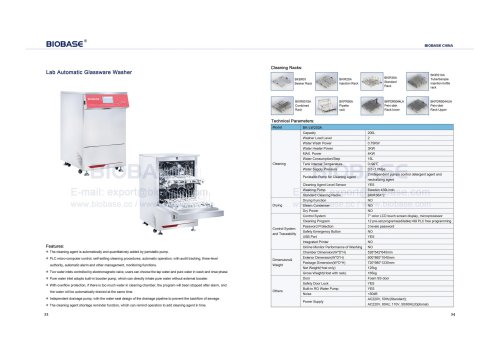 53-54 Lab Automatic Glassware Washer BK-LW200A