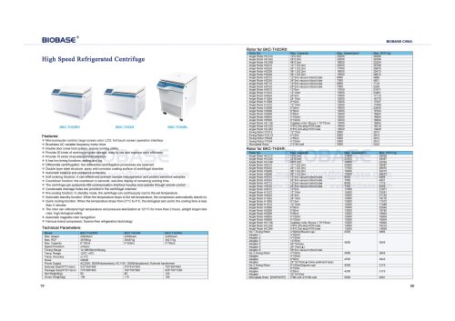 79-80 High Speed Refrigerated Centrifuge BKC-TH23RII