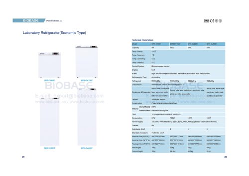 8-9 Laboratory Refrigerator BPR-5V46F BPR-5V150F BPR-5V320F BPR-5V400F