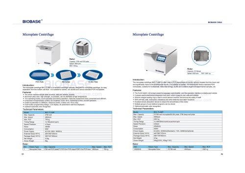 85-86 Microplate Centrifuge BKC-TL3MP BKC-TL4MP