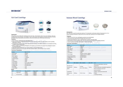95-96 Gel Card Centrifuge BKC-TLCT4Y