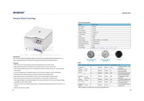 97-98 Immune Blood Centrifuge BKC-TL4Ce