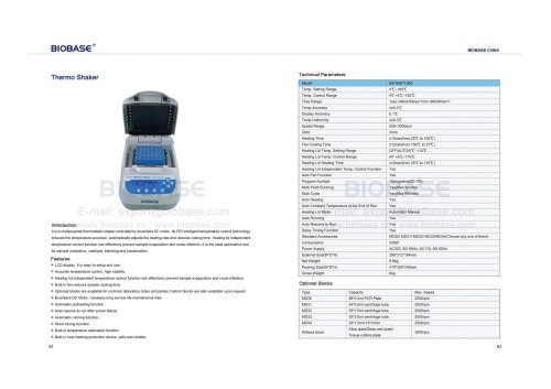 Thermo Shaker BK-MSP1000