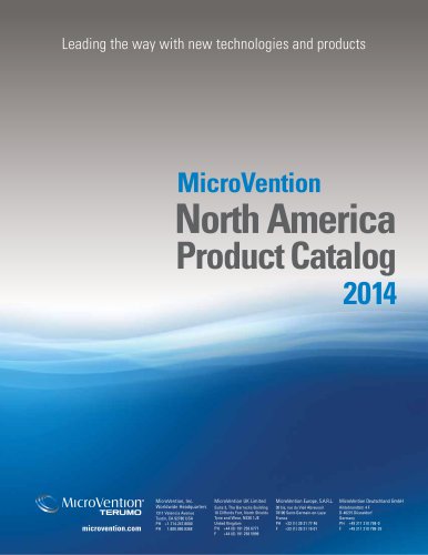 MicroVention North America Product Catalog 2014