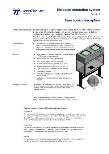 Emission extraction system Plus +