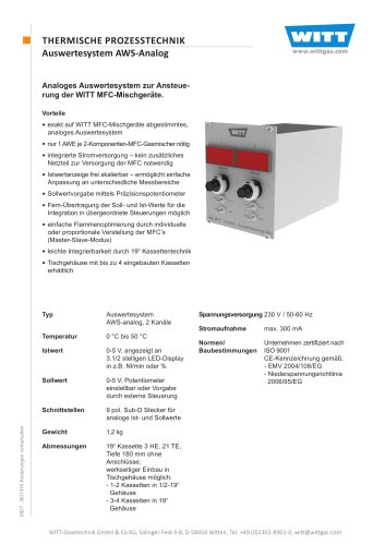 Control Unit AWS-analogue