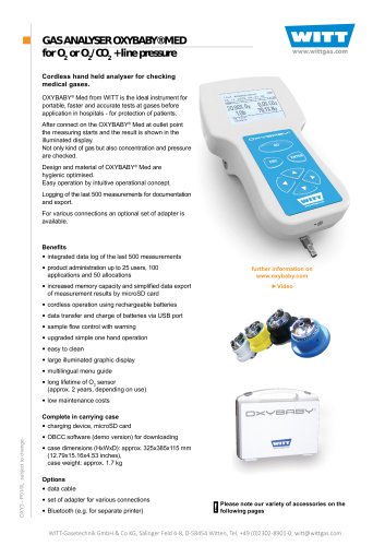 GAS ANALYSER OXYBABY® MED