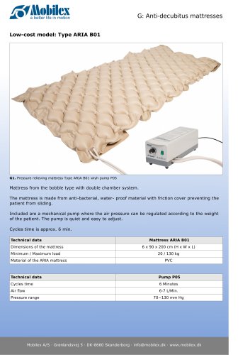 Anti-decubitus mattresses ARIA B01