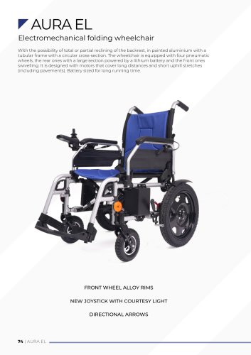 AURA EL Electromechanical folding wheelchair