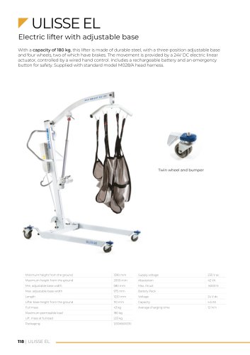 ULISSE EL Electric lifter with adjustable base