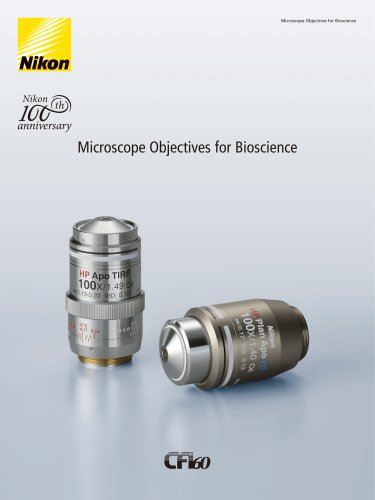 Microscope Objectives for Bioscience