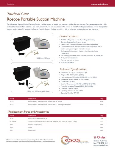 Roscoe Portable Suction Machine