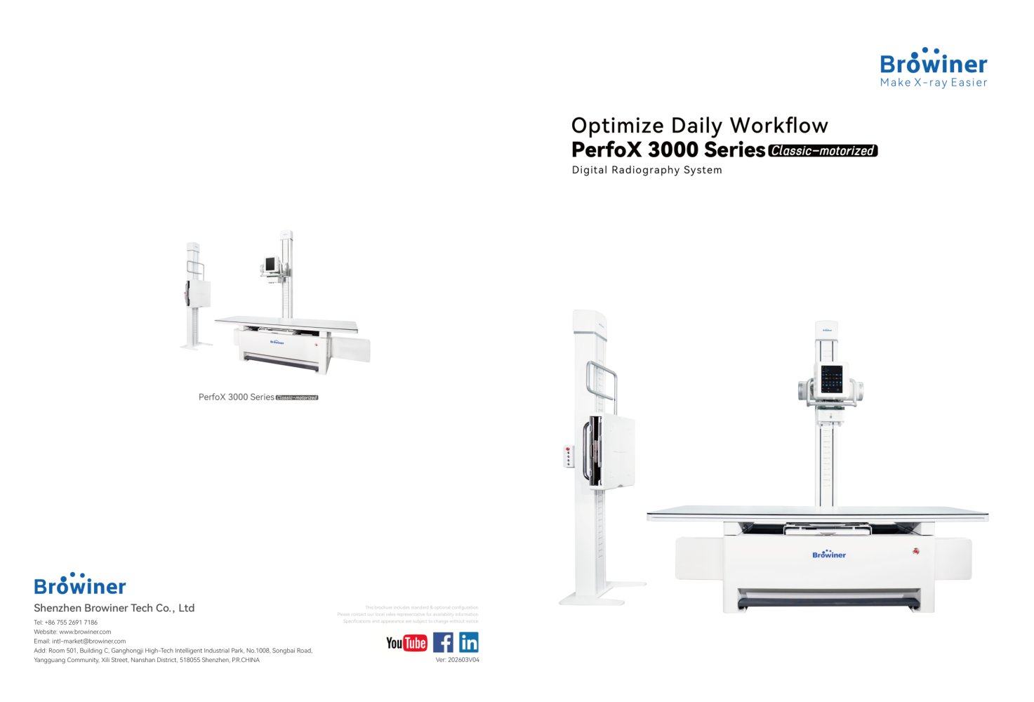 radiography system  with table PerfoX 3000 Classic-motorized - Browiner
